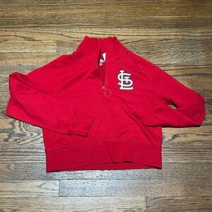 Crop collar zip Cardinals shirt